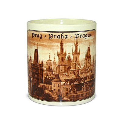 Mug Prague Charles Bridge - Bridge Tower C beige - Beige