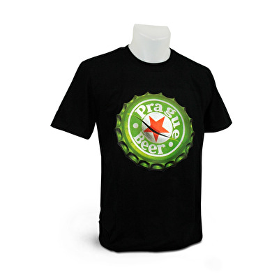 T-Shirt Prag Bierstöpsel 75. - Schwarz