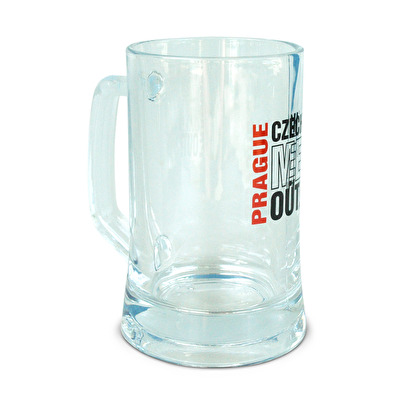 Glass tankard Prague Corona 0,5 C.M.O.