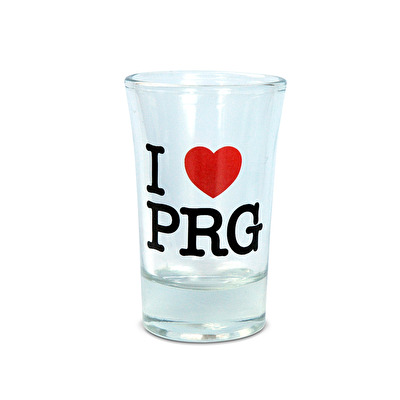 Kalíšek sklo malý I love PRG