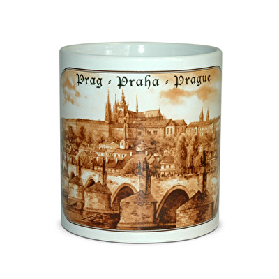 Mug Prague Hradčany photo B white - White