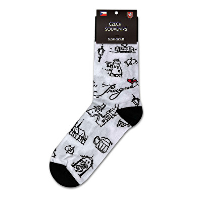 Ponožky PAR bílé+černé