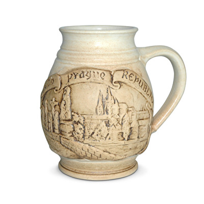 Ceramic tankard Prague light H