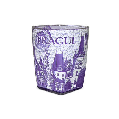 Shotglass Prague Blue angular