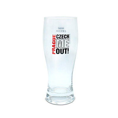 Glass tankard Prague Club Becher 0,3 C.M.O.