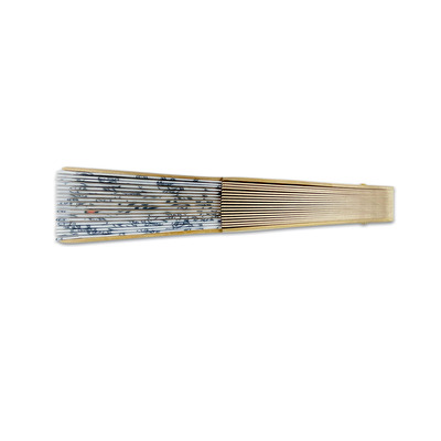 Wooden-textil Hand fan Prague PAR