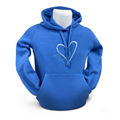 Sweatshirt mit Kapuze und mit der Broderie ZEN blau