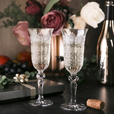 Sada křišťálových sklenic na šampaňské 6 ks