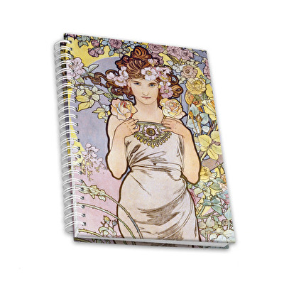 Notepad A5 Mucha Rose