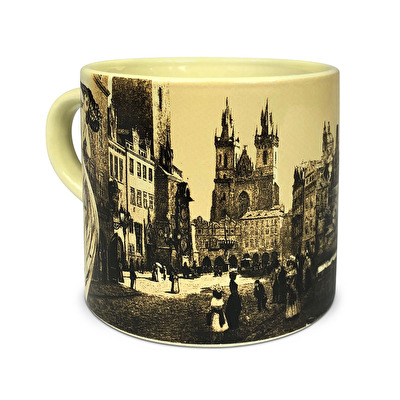 Mug maxi Prague motif of Mucha 20.