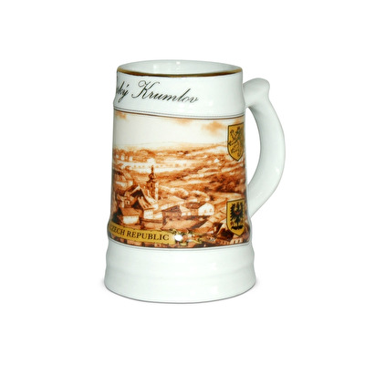 Ceramic miniature Cesky Krumlov A brown