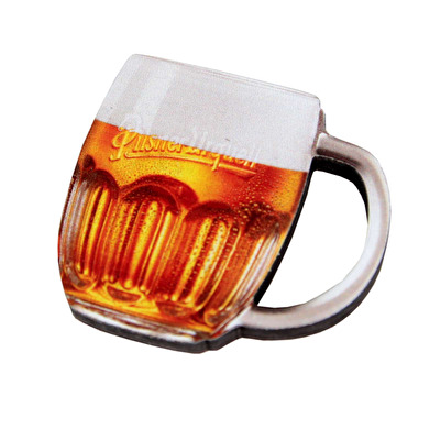 Wooden magnet tankard Pilsner Urquell 