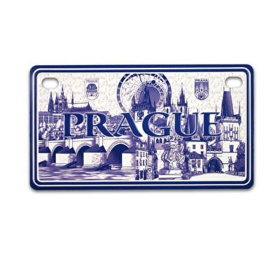 Metal magnet Prague Blue