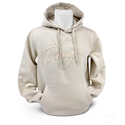 Sweatshirt mit Kapuze und mit der Broderie DIS sandig - Beige