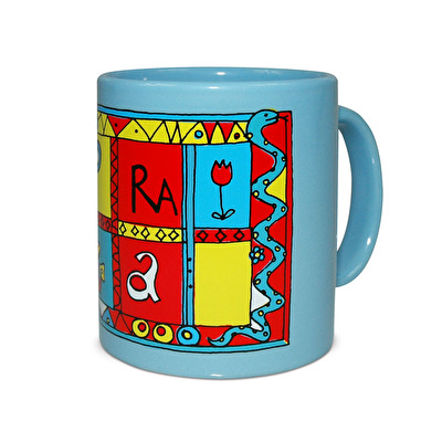 Mug Prague Snake - Light blue