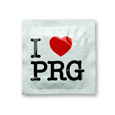 Kondom I love PRG B - bílý