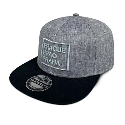 Čepice Praha snapback TRIP šedá výšivka