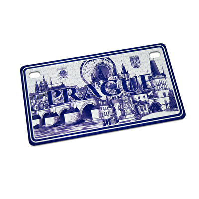 Metal magnet Prague Blue