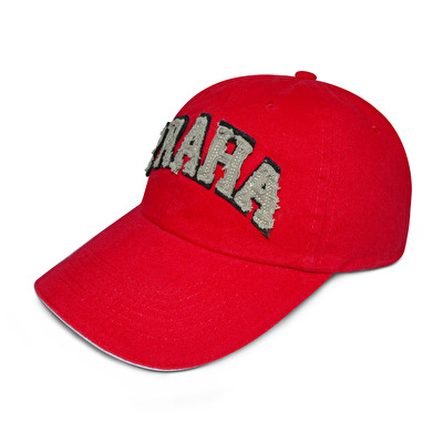 Cap Prague textile motif 30. - Red