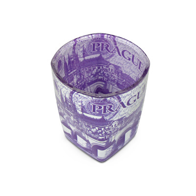 Shotglass Prague Blue angular