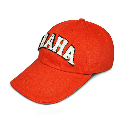 Cap Prague textile motif 30. - Orange