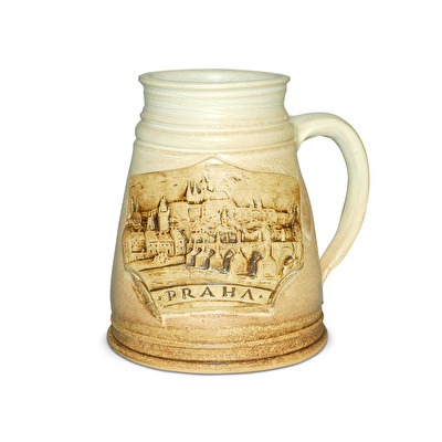 Ceramic tankard Prague light E