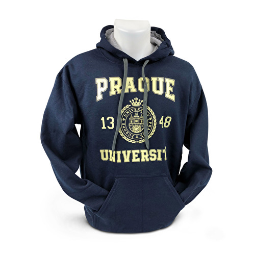 Sweatshirt mit Kapuze Prag University dunkelblau M31.