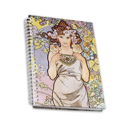 Notepad A5 Mucha Rose
