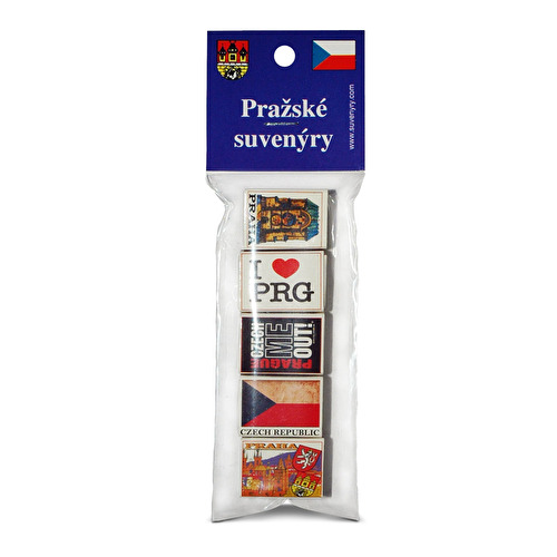 Zápalky mini Praha, sada 5 ks