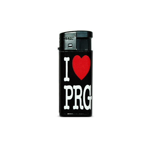 Feuerzeug mini  I love PRG schwarz