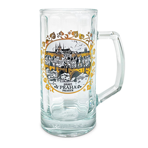 Glass tankard Prague Berna 0,3 Gold Prague Castle