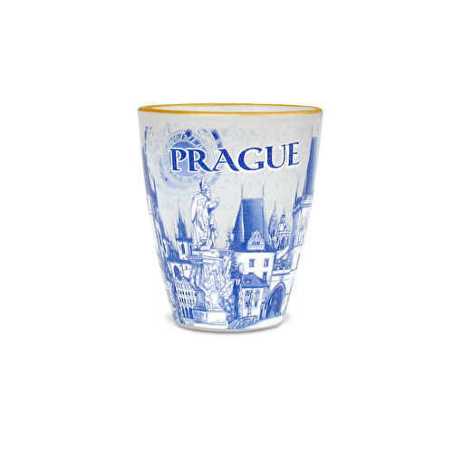 Shotglass Prague Blue I.