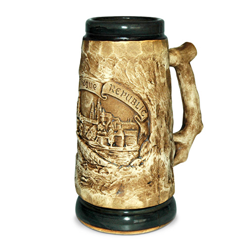 Keramik-Humpen Prag handgemacht maxi dunkel B