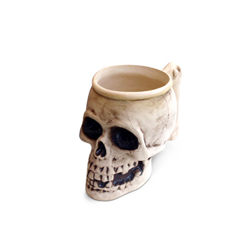 Ceramic beer stein skull small