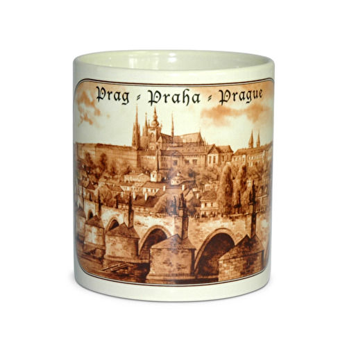 Tasse Prag der Hradschin - Hradcany Foto B beige