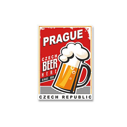 Aufkleber Prag Bier 50.