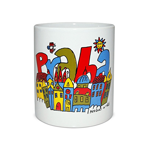 Tasse Prag Aufschrift G