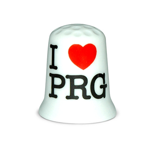 Náprstek I love PRG bílý