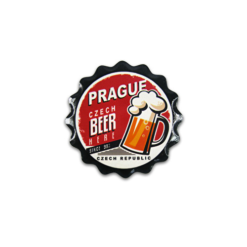 Ceramic beer mat Prague Beer