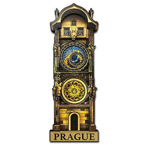 BIG Magnet 3D Prague Astronomical Clock 17 cm