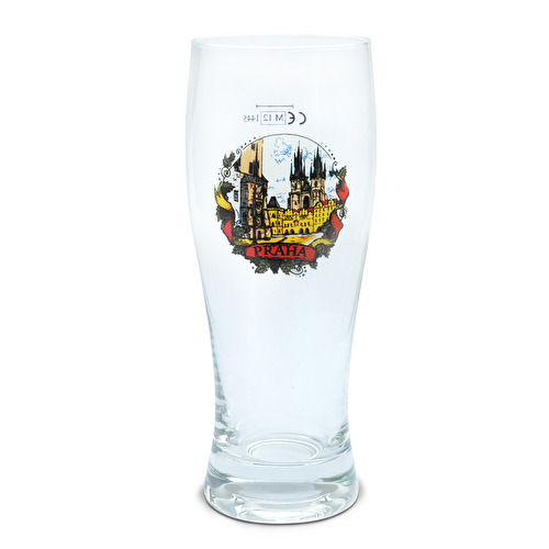 Glass tankard 0,5 Prague A