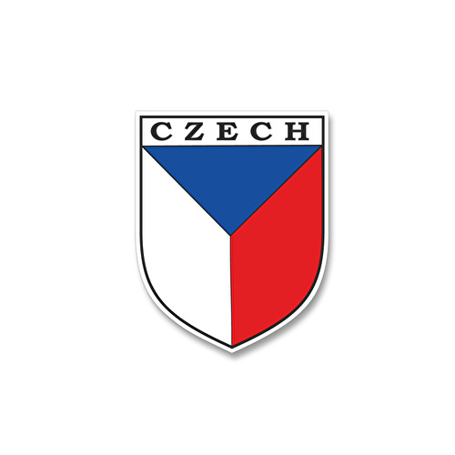Aufkleber Tschechische Republik die Flagge Czech 48.