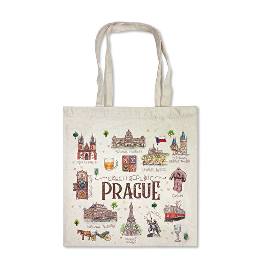 Cloth bag Prague AQUAREL 