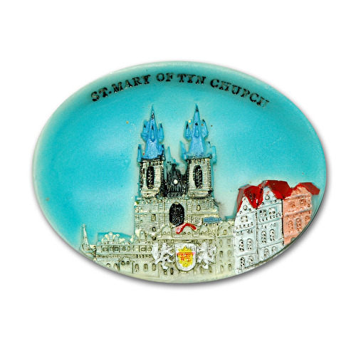 Magnet oval Prague Churd of Our Lady before Tyn