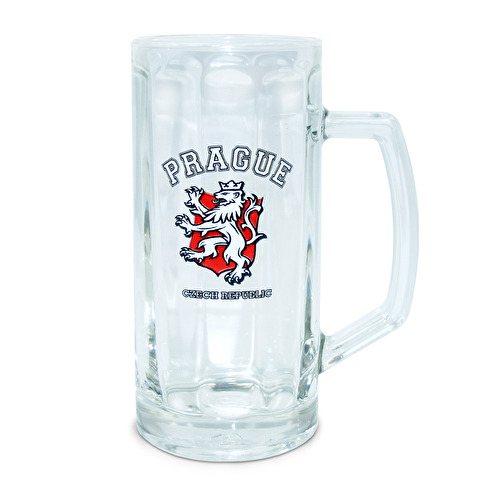 Glass tankard Prague Berna 0,3 Czech Lion 