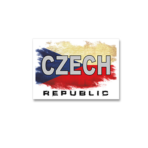 Samolepka Czech flag bílá 44.