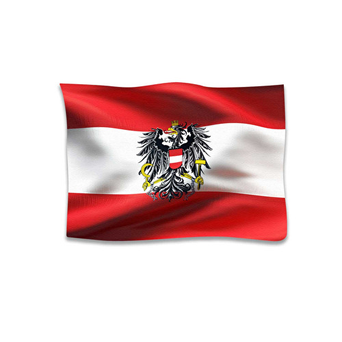 Magnet HDF 3D Vlajka Rakousko 52.