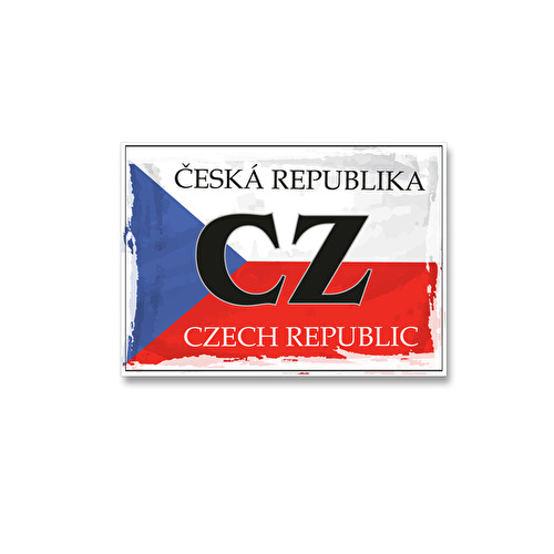 Aufkleber Tschechische Republik die Flagge CZ 45.