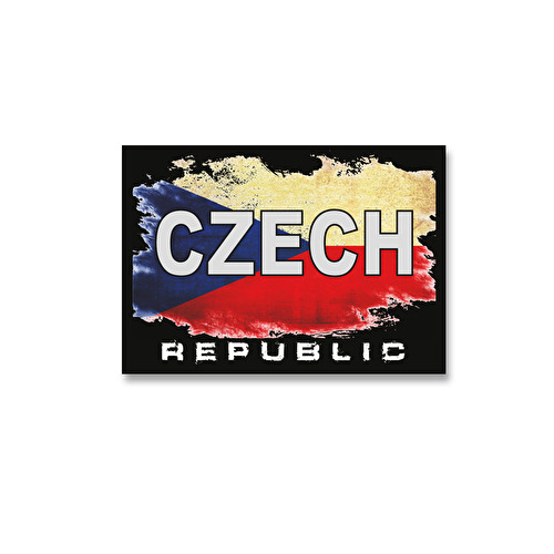 Sticker Czech flag black 37.