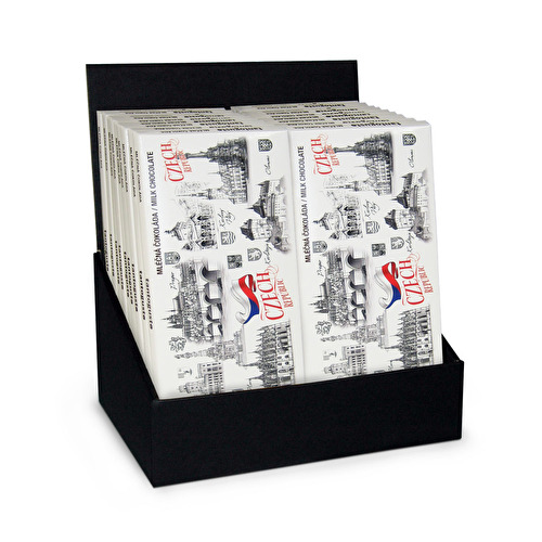 Box Massivkarton schwarz 19x14 cm - Die Schokolade 100 g